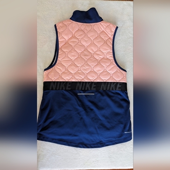 Women’s Nike Aerolayer  Running Vest Void/Atmosphere Grey Size S - Picture 10 of 16